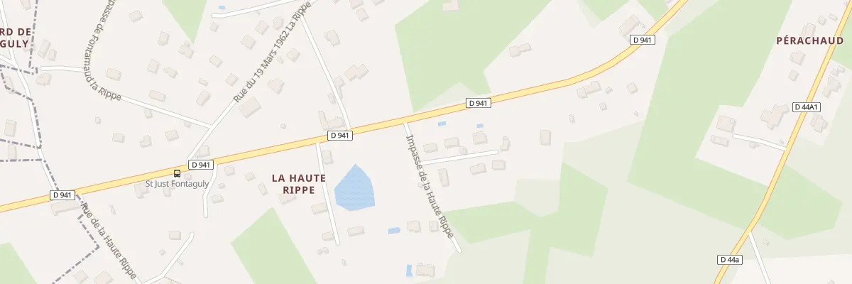 Plan du 1 Imp de la Haute Rippe à Royères