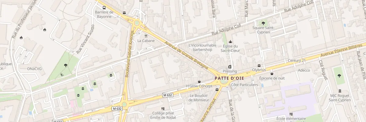 Plan du 19 Av de Grande Bretagne à Toulouse