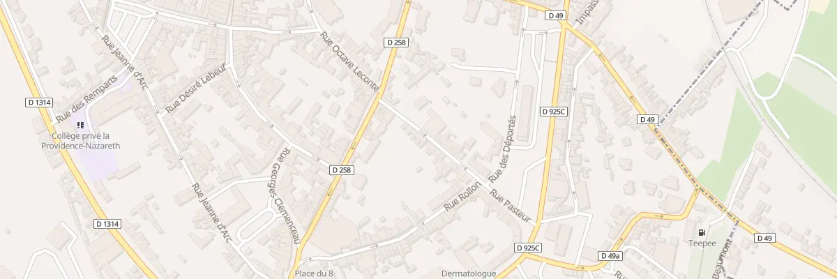 Plan du 16 Rue Pasteur à Eu