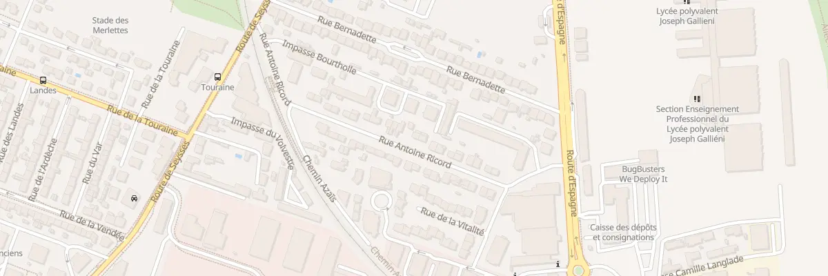Plan du 22 Rue Antoine Ricord à Toulouse