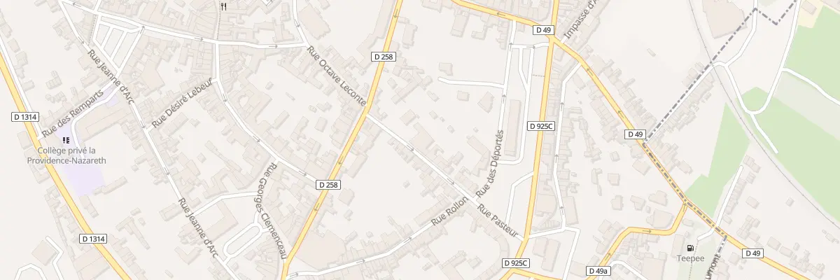 Plan du 5 Rue Pasteur à Eu