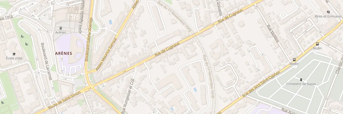 Plan du 34 Rue de Cugnaux à Toulouse