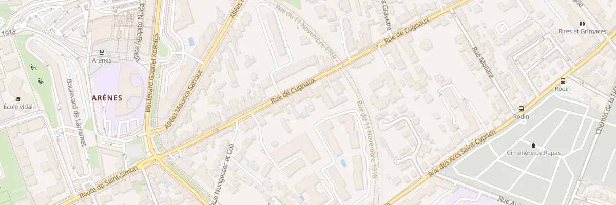 Plan du 36 Rue de Cugnaux à Toulouse