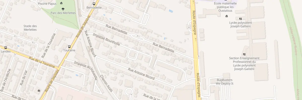Plan du 27 Rue Bernadette à Toulouse
