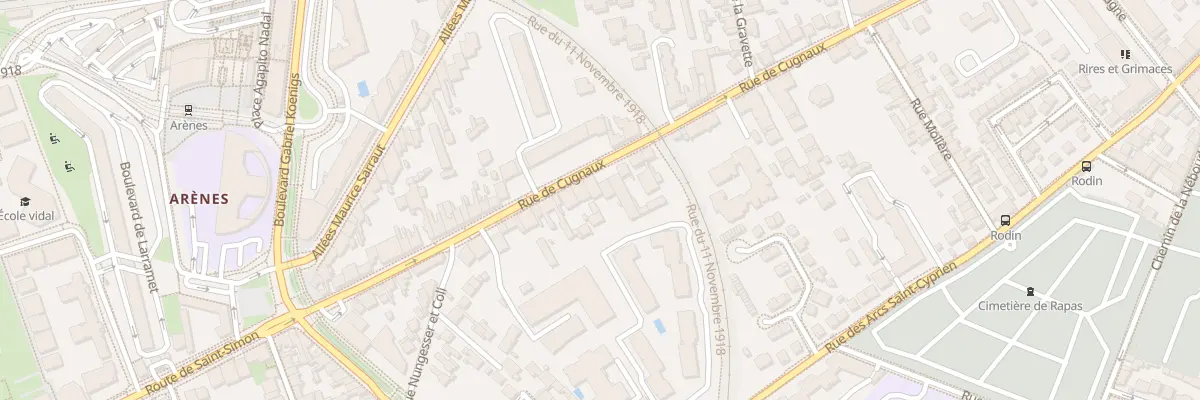 Plan du 38 Rue de Cugnaux à Toulouse
