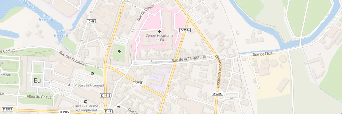 Plan du 30 Rue de la Teinturerie à Eu