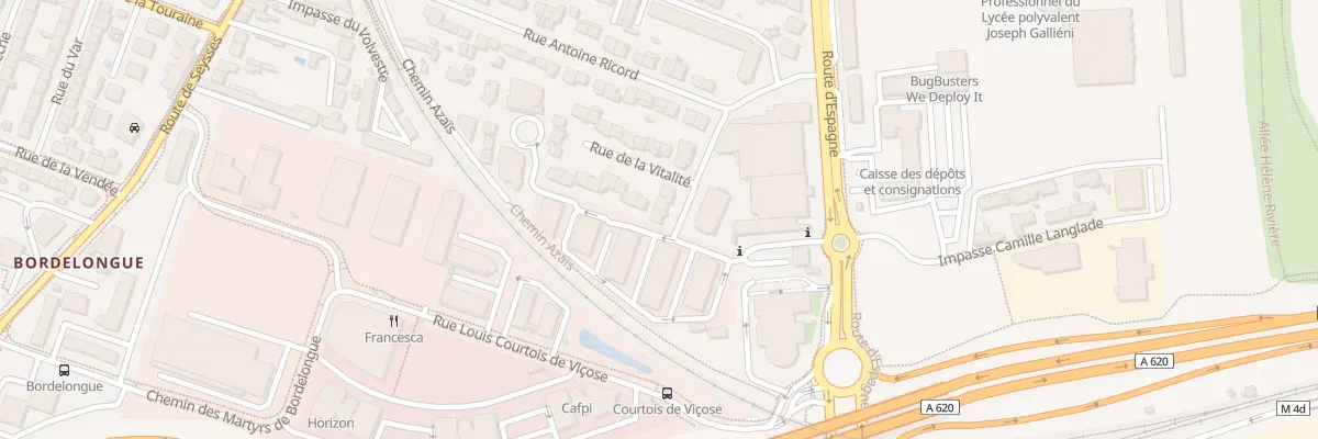 Plan du 22 Rue Etienne Bacquié à Toulouse