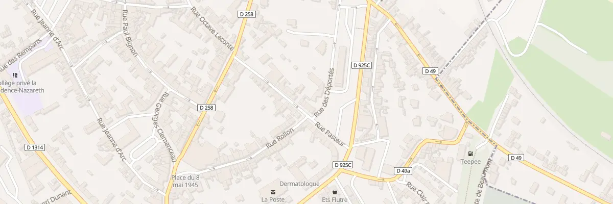 Plan du 19 Rue Pasteur à Eu