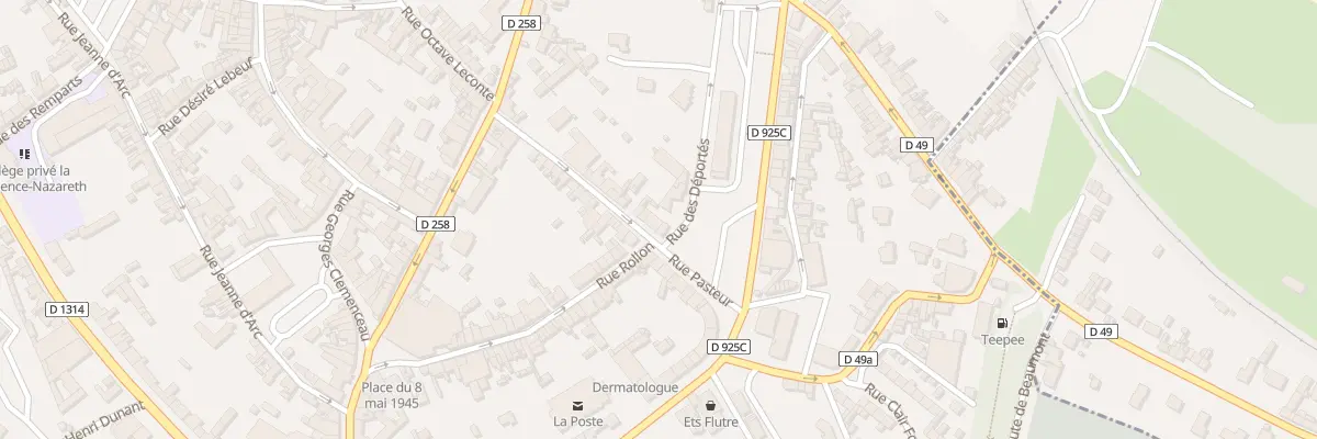 Plan du 23 Rue Pasteur à Eu