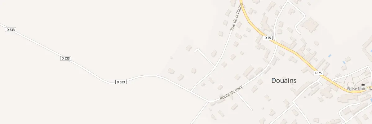 Plan du 16 Rue de la Plaine à Douains