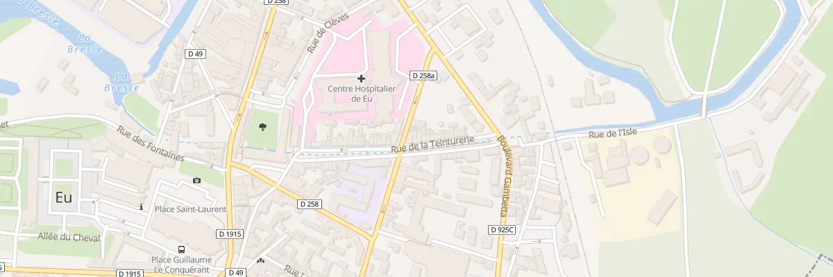 Plan du 24 Rue de la Teinturerie à Eu