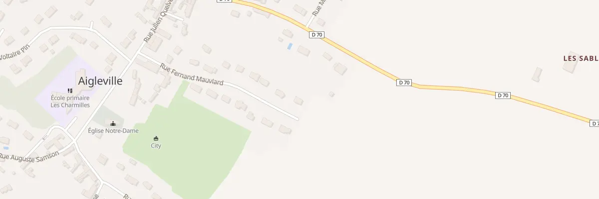 Plan de la Rue Fernand Mauviard à Aigleville