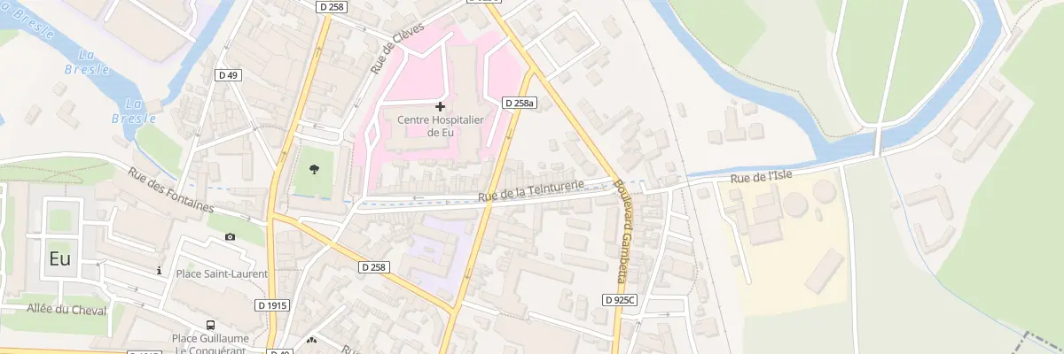 Plan du 18 Rue de la Teinturerie à Eu
