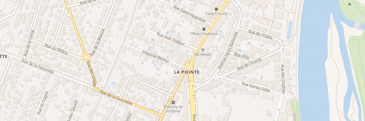 Plan du 1 Av de Muret à Toulouse