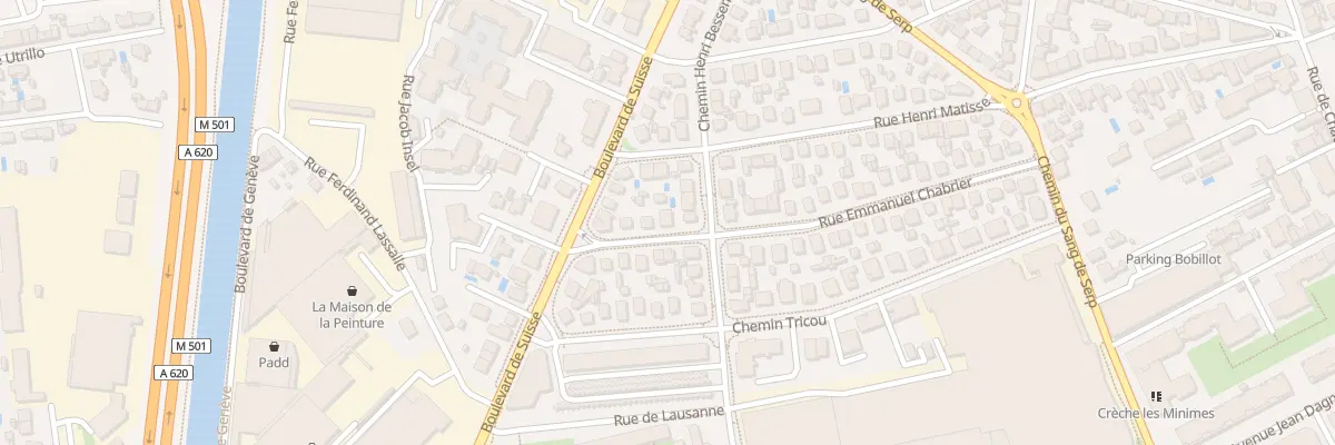 Plan du 7 Rue Emmanuel Chabrier à Toulouse