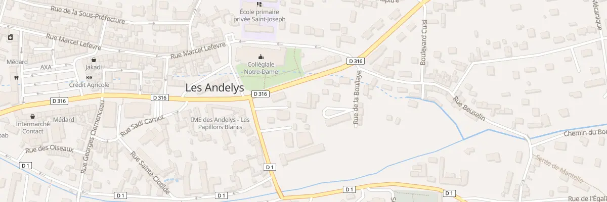 Plan du 11 Av du Gen de Gaulle aux Andelys