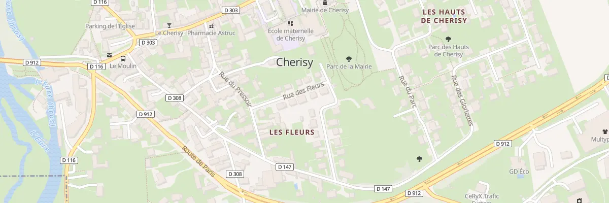 Plan du 8 Rue des Fleurs à Cherisy
