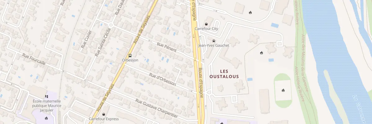 Plan du 1 Rue Penent à Toulouse