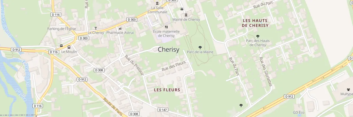 Plan du 9 Rue des Fleurs à Cherisy