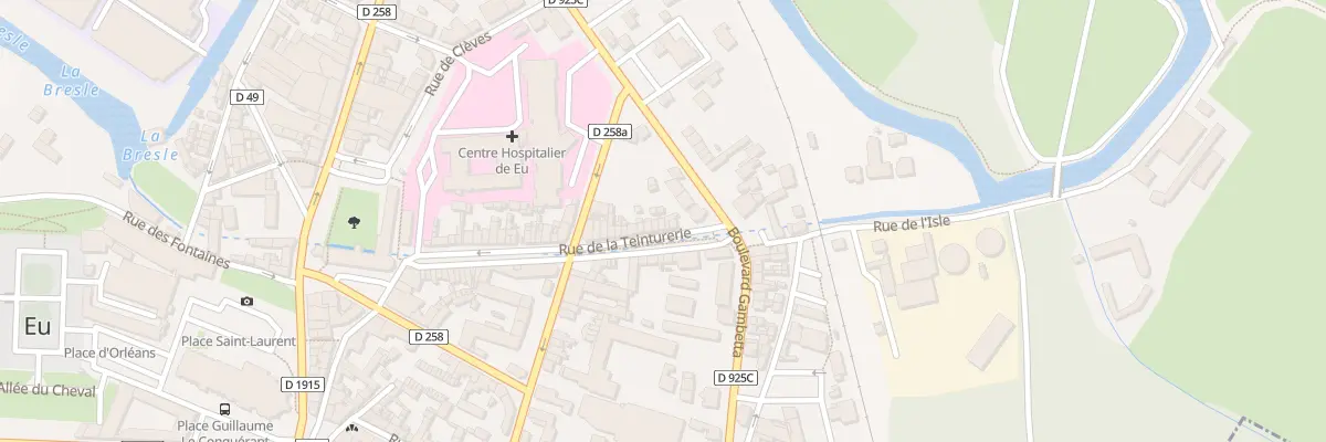 Plan du 8 Rue de la Teinturerie à Eu