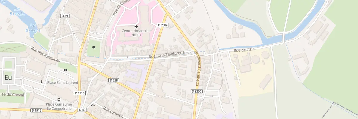 Plan du 17 Rue de la Teinturerie à Eu