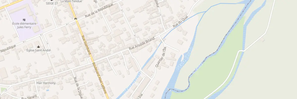 Plan du 80T Rue Aristide Briand à Ézy-sur-Eure