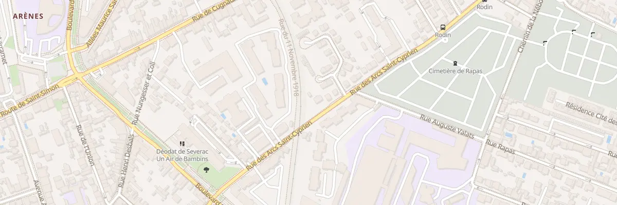 Plan du 25 Rue des Arcs Saint Cyprien à Toulouse