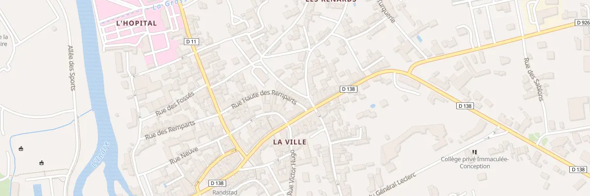 Plan du 29 Rue Haute des Remparts à Buzançais