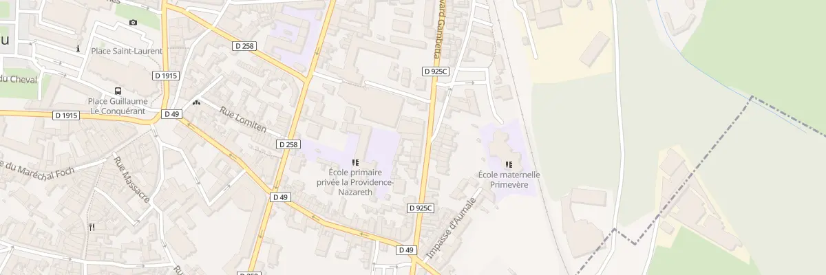 Plan du 21 Bd Gambetta à Eu
