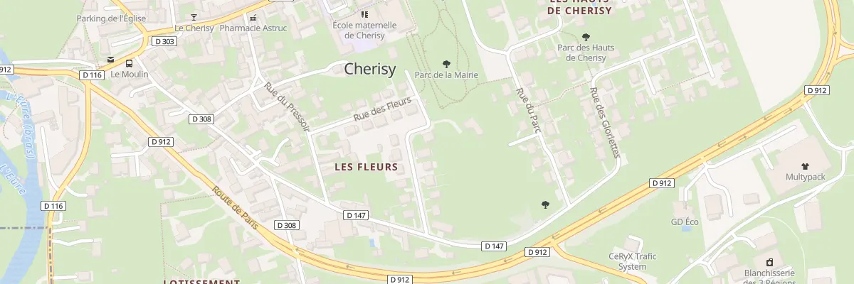 Plan du 13 Rue des Fleurs à Cherisy