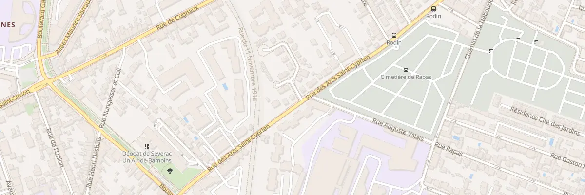 Plan du 1 Rue des Blés d’Or à Toulouse