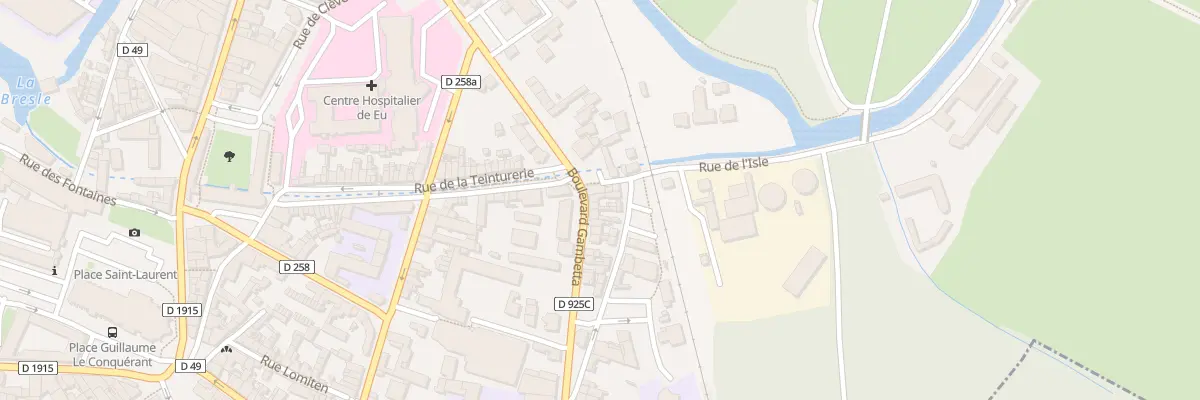 Plan du 44 Bd Gambetta à Eu