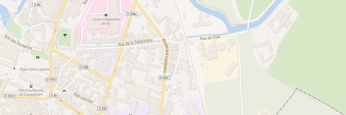 Plan du 36 Bd Gambetta à Eu