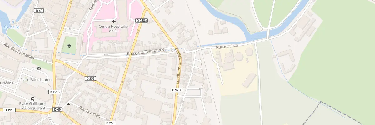 Plan du 40 Bd Gambetta à Eu