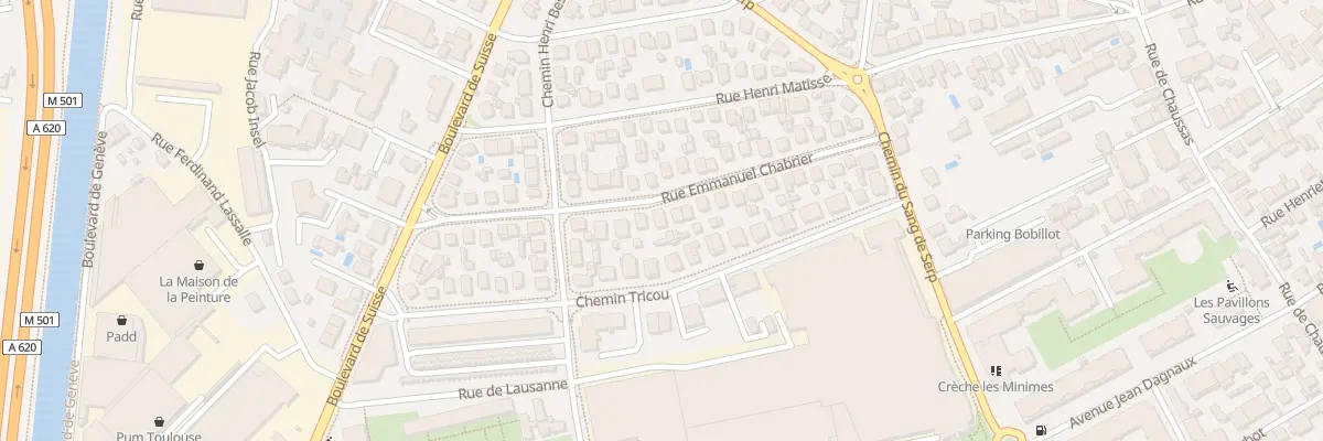 Plan du 24 Rue Emmanuel Chabrier à Toulouse