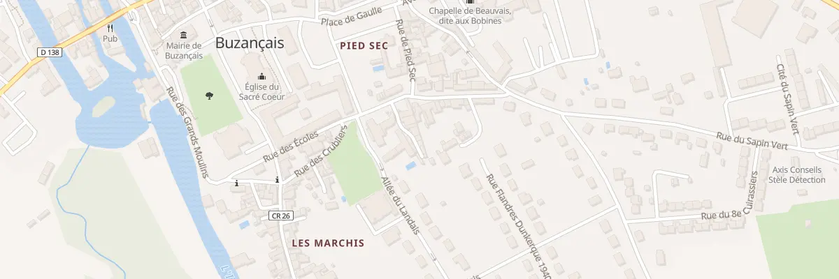 Plan du 18 Rue Faubourg de Pied Sec à Buzançais