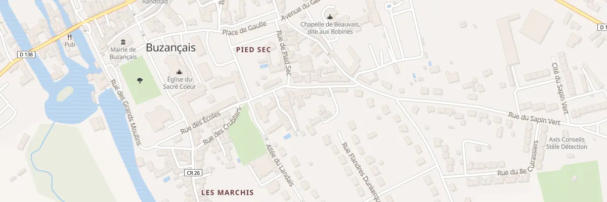 Plan du 34 Rue Faubourg de Pied Sec à Buzançais