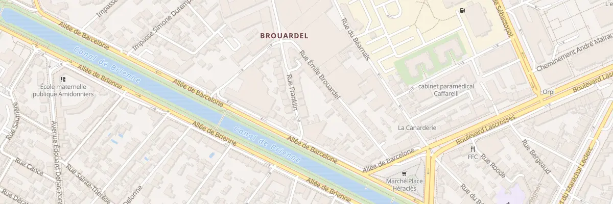 Plan du 10 Rue Franklin à Toulouse