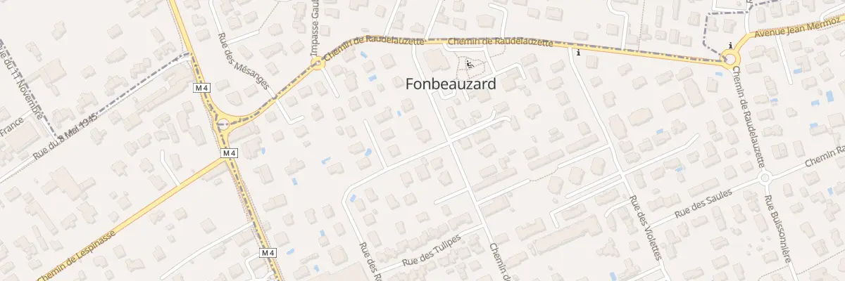 Plan du 2 Rue des Rosiers à Fonbeauzard