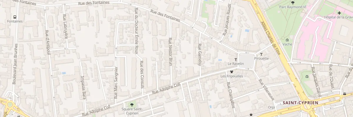 Plan du 12 Rue Nestor Brun à Toulouse