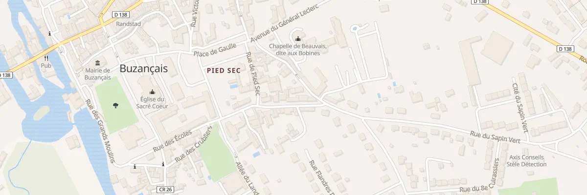 Plan du 7 Rue Faubourg de Pied Sec à Buzançais