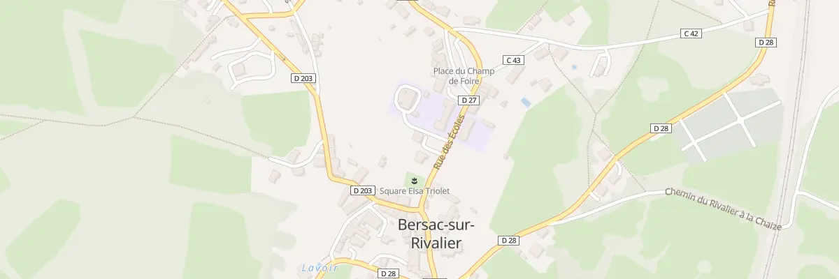 Plan du 3 Rue des Ecoles à Bersac-sur-Rivalier