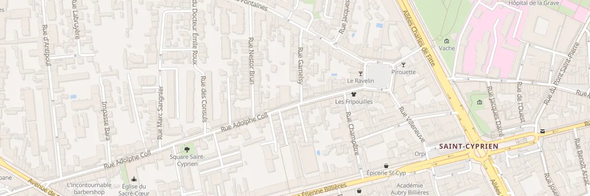 Plan du 18 Rue Adolphe Coll à Toulouse