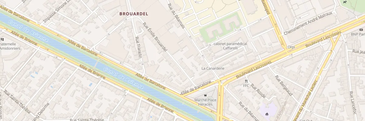 Plan du 14 Rue Brouardel à Toulouse