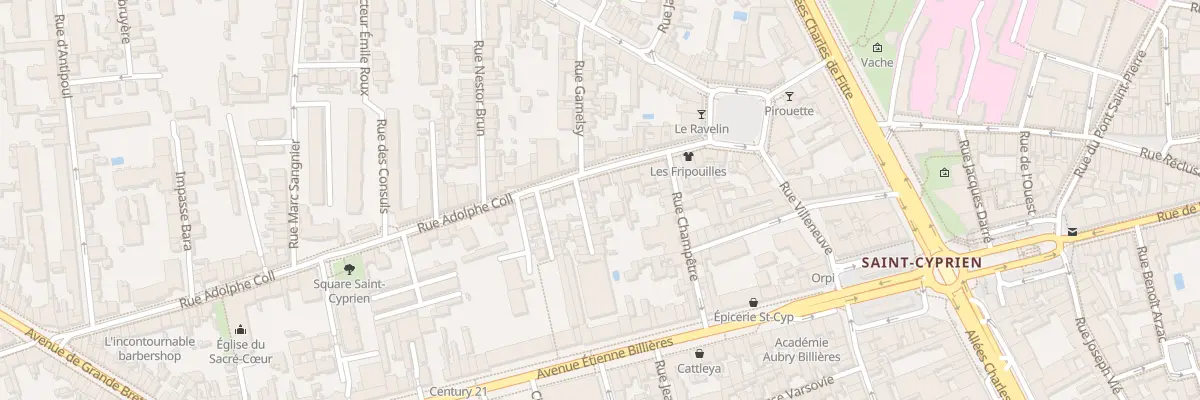 Plan du 15 Rue Adolphe Coll à Toulouse