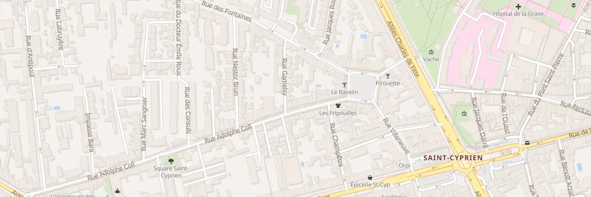 Plan du 14 Rue Adolphe Coll à Toulouse