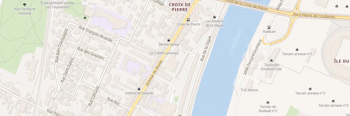 Plan du 100 Av de Muret à Toulouse