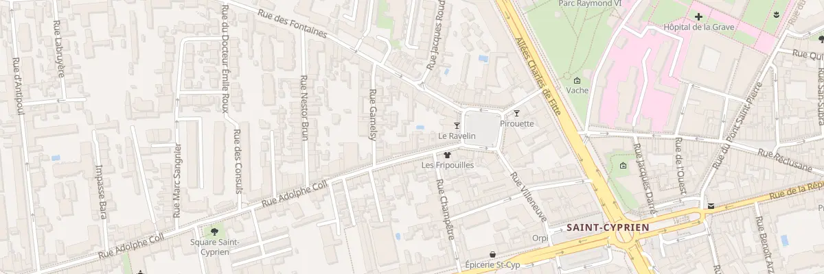 Plan du 8 Rue Adolphe Coll à Toulouse