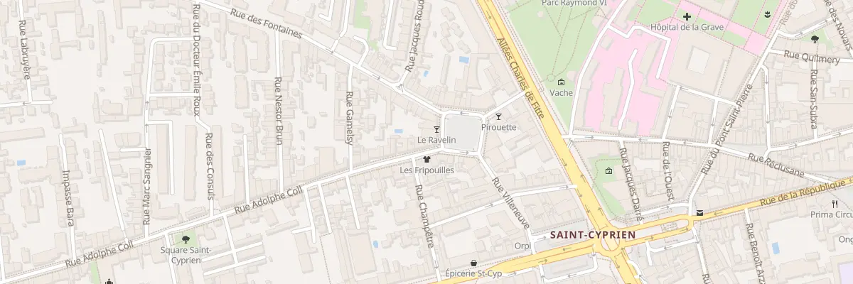 Plan du 2 Rue Adolphe Coll à Toulouse