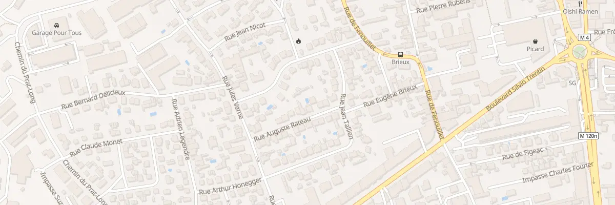 Plan du 19 Rue Auguste Rateau à Toulouse